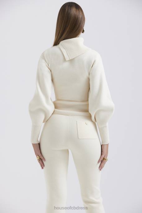 House of CB Adelita Cream Cashmere Blend Sweater Clothing 4H6N655