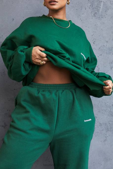 House of CB Tommy Green Oversized Crewneck Sweatshirt Clothing 4H6N798