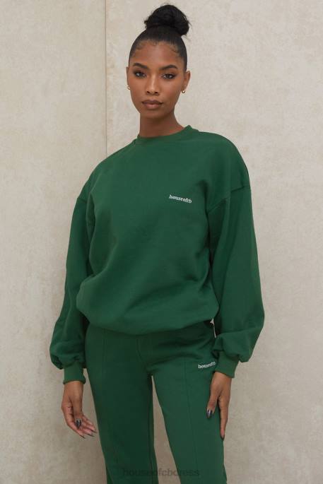 House of CB Tommy Green Oversized Crewneck Sweatshirt Clothing 4H6N798