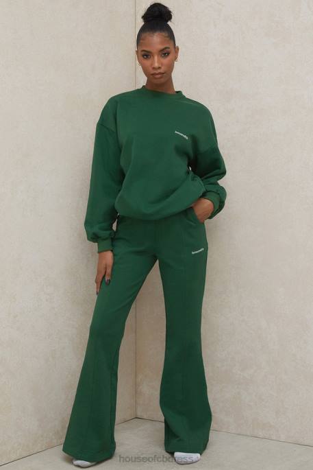House of CB Tommy Green Oversized Crewneck Sweatshirt Clothing 4H6N798