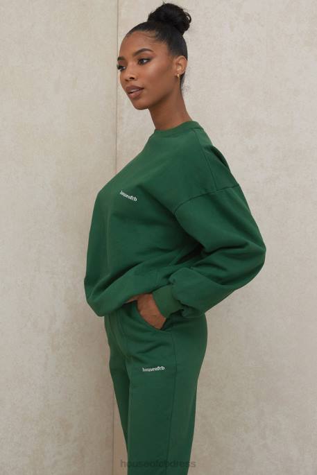 House of CB Tommy Green Oversized Crewneck Sweatshirt Clothing 4H6N798