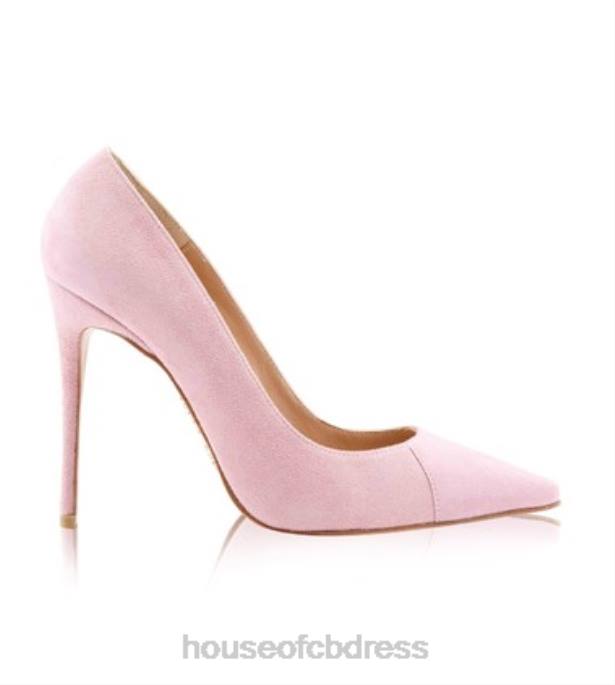 House of CB PARIS 5' Pink Suede Pointy Toe Heels Shoes 4H6N1129
