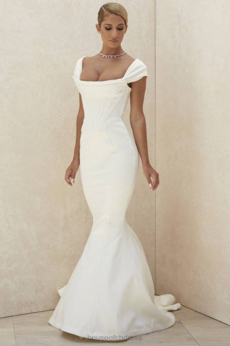 House of CB Antoinette Ivory Corset Off Shoulder Bridal Gown - Limited Edition Weddings 4H6N1157
