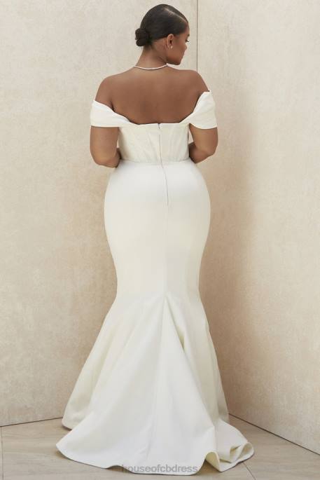 House of CB Antoinette Ivory Corset Off Shoulder Bridal Gown - Limited Edition Weddings 4H6N1157