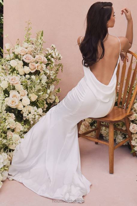 House of CB Aurelie Ivory Draped Back Bridal Gown - Limited Edition Weddings 4H6N1158