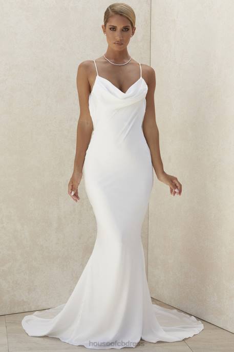 House of CB Aurelie Ivory Draped Back Bridal Gown - Limited Edition Weddings 4H6N1158