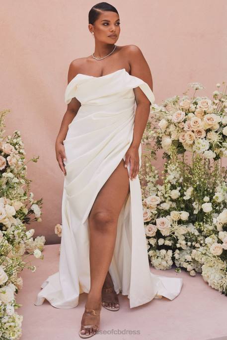 House of CB Delphine Ivory Draped Corset Bridal Gown - Limited Edition Weddings 4H6N1154