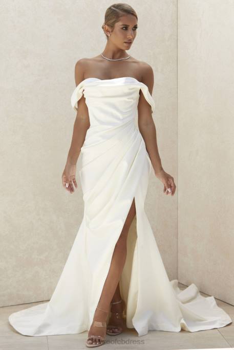 House of CB Delphine Ivory Draped Corset Bridal Gown - Limited Edition Weddings 4H6N1154