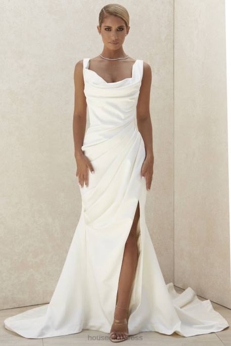 House of CB Delphine Ivory Draped Corset Bridal Gown - Limited Edition Weddings 4H6N1154