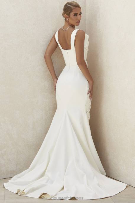 House of CB Delphine Ivory Draped Corset Bridal Gown - Limited Edition Weddings 4H6N1154