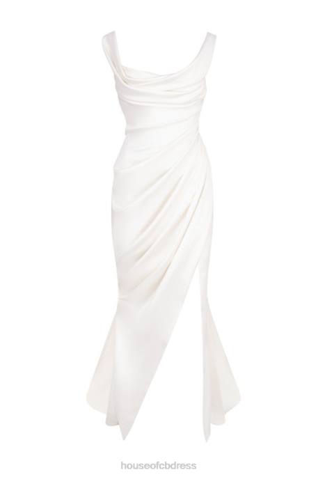 House of CB Delphine Ivory Draped Corset Bridal Gown - Limited Edition Weddings 4H6N1154