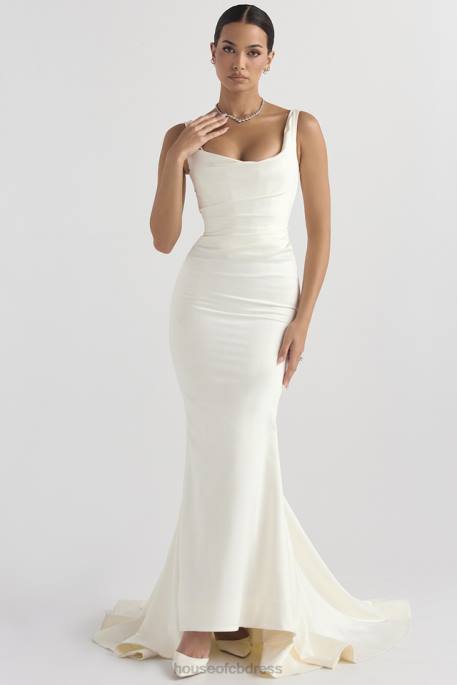 House of CB Emilie Off White Satin Mermaid Bridal Gown Weddings 4H6N1141