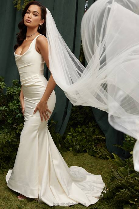 House of CB Emilie Off White Satin Mermaid Bridal Gown Weddings 4H6N1141