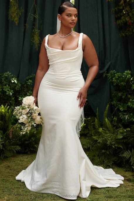 House of CB Emilie Off White Satin Mermaid Bridal Gown Weddings 4H6N1141