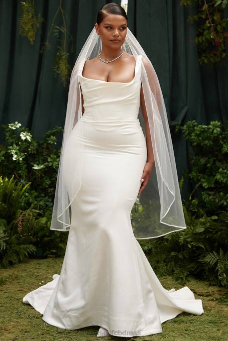 House of CB Emilie Off White Satin Mermaid Bridal Gown Weddings 4H6N1141