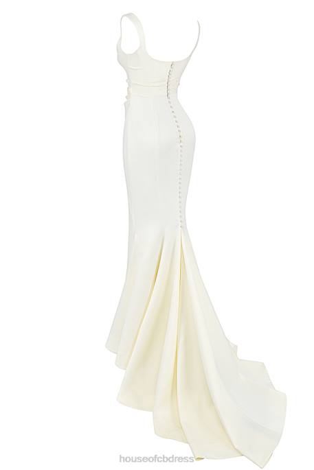 House of CB Emilie Off White Satin Mermaid Bridal Gown Weddings 4H6N1141
