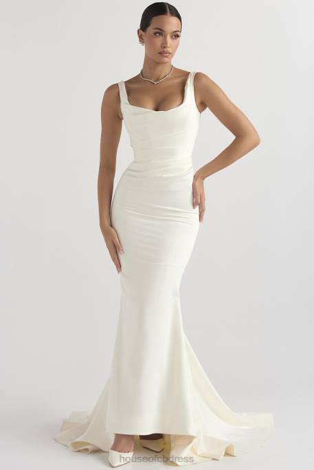 House of CB Emilie Off White Satin Mermaid Bridal Gown Weddings 4H6N1141