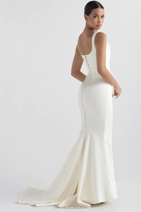 House of CB Emilie Off White Satin Mermaid Bridal Gown Weddings 4H6N1141