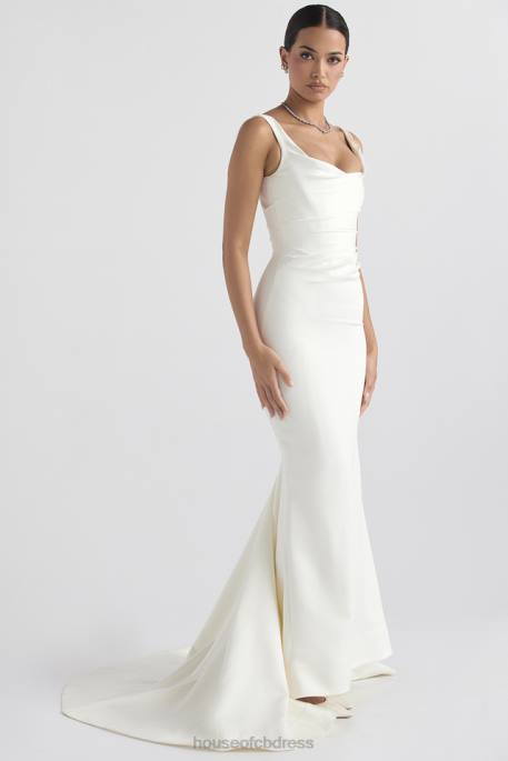 House of CB Emilie Off White Satin Mermaid Bridal Gown Weddings 4H6N1141