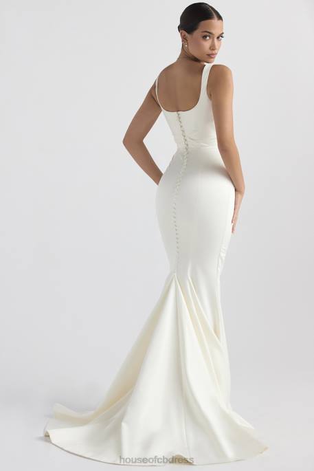 House of CB Emilie Off White Satin Mermaid Bridal Gown Weddings 4H6N1141
