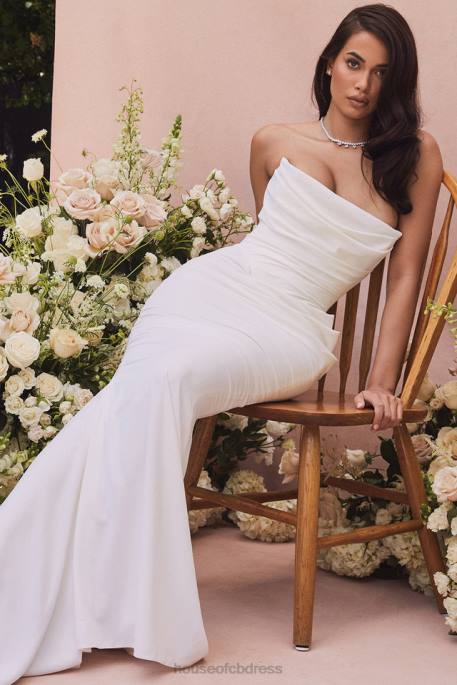 House of CB Esmee Ivory Draped Strapless Bridal Gown - Limited Edition Weddings 4H6N1155
