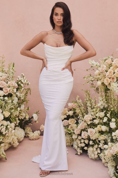 House of CB Esmee Ivory Draped Strapless Bridal Gown - Limited Edition Weddings 4H6N1155