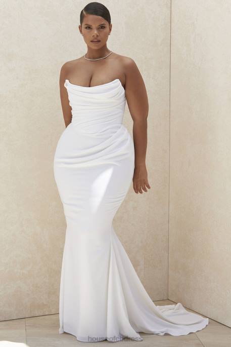 House of CB Esmee Ivory Draped Strapless Bridal Gown - Limited Edition Weddings 4H6N1155