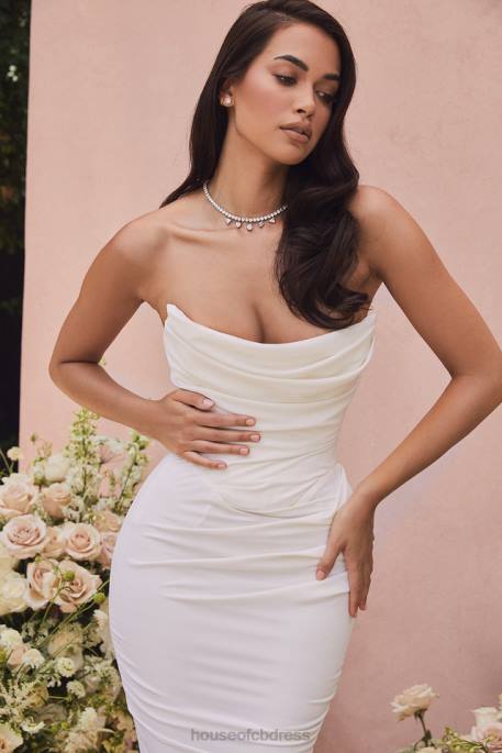 House of CB Esmee Ivory Draped Strapless Bridal Gown - Limited Edition Weddings 4H6N1155