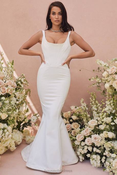 House of CB Estelle Ivory Satin Mermaid Bridal Gown - Limited Edition Weddings 4H6N1159
