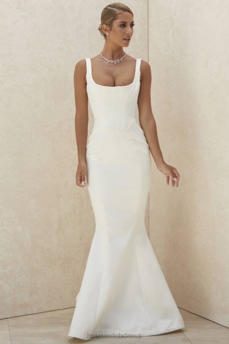 House of CB Estelle Ivory Satin Mermaid Bridal Gown - Limited Edition Weddings 4H6N1159