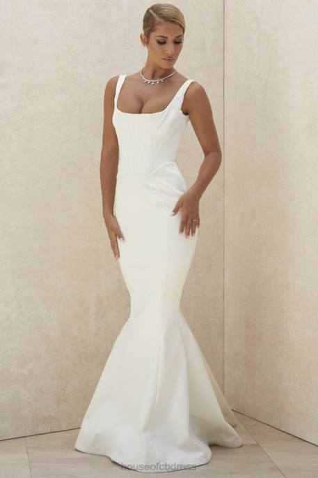 House of CB Estelle Ivory Satin Mermaid Bridal Gown - Limited Edition Weddings 4H6N1159