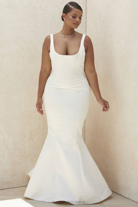 House of CB Estelle Ivory Satin Mermaid Bridal Gown - Limited Edition Weddings 4H6N1159