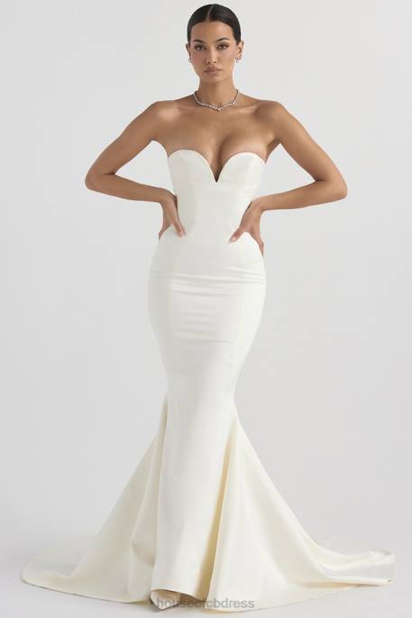 House of CB Giselle Ivory Satin Strapless Bridal Gown Weddings 4H6N1140