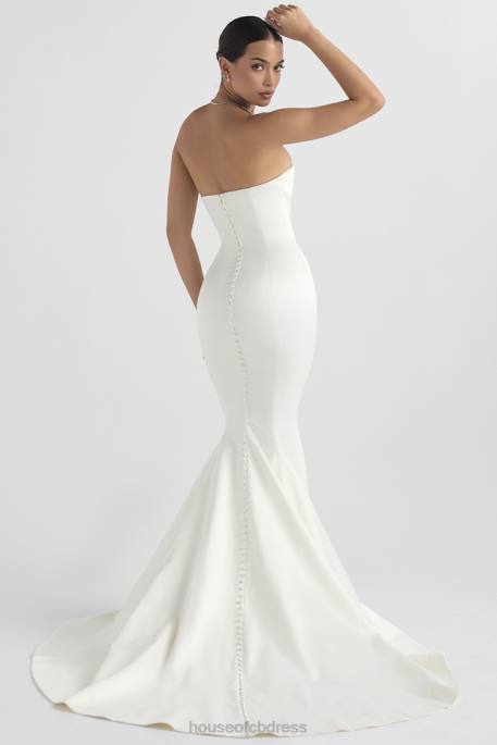 House of CB Giselle Ivory Satin Strapless Bridal Gown Weddings 4H6N1140