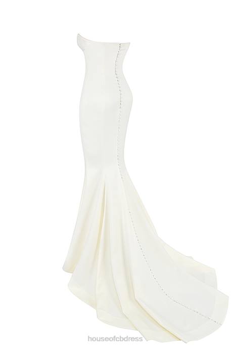 House of CB Giselle Ivory Satin Strapless Bridal Gown Weddings 4H6N1140