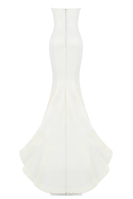 House of CB Giselle Ivory Satin Strapless Bridal Gown Weddings 4H6N1140