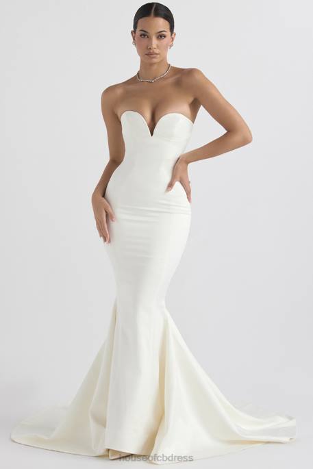 House of CB Giselle Ivory Satin Strapless Bridal Gown Weddings 4H6N1140