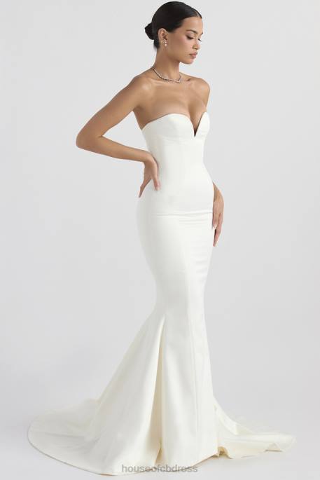 House of CB Giselle Ivory Satin Strapless Bridal Gown Weddings 4H6N1140