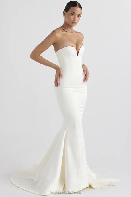 House of CB Giselle Ivory Satin Strapless Bridal Gown Weddings 4H6N1140