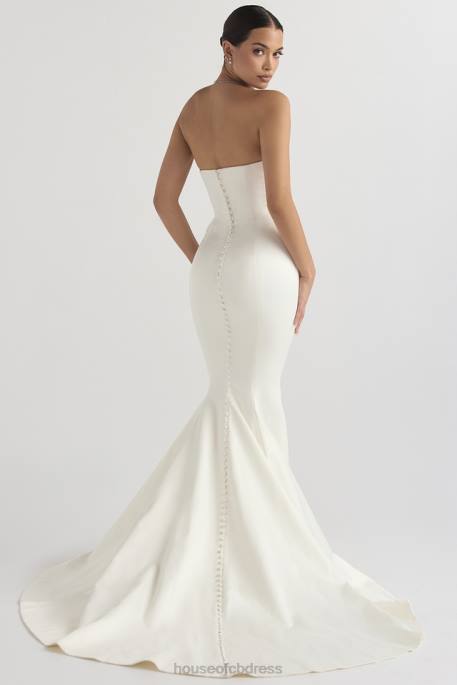 House of CB Giselle Ivory Satin Strapless Bridal Gown Weddings 4H6N1140