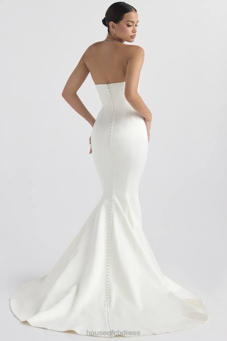House of CB Giselle Ivory Satin Strapless Bridal Gown Weddings 4H6N1140