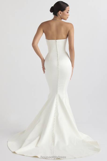 House of CB Giselle Ivory Satin Strapless Bridal Gown Weddings 4H6N1140