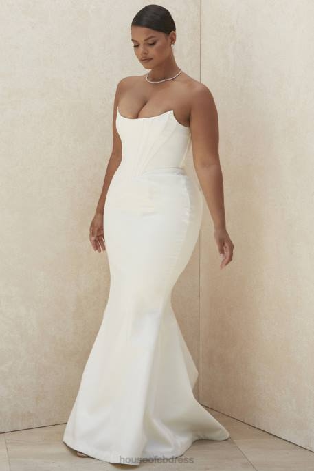 House of CB Ines Ivory Strapless Corset Bridal Gown - Limited Edition Weddings 4H6N1156