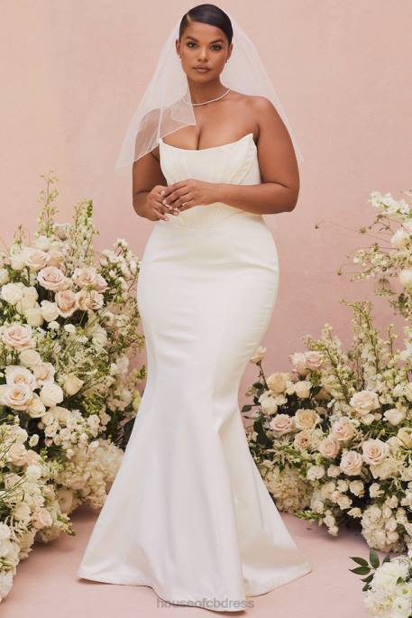 House of CB Ines Ivory Strapless Corset Bridal Gown - Limited Edition Weddings 4H6N1156