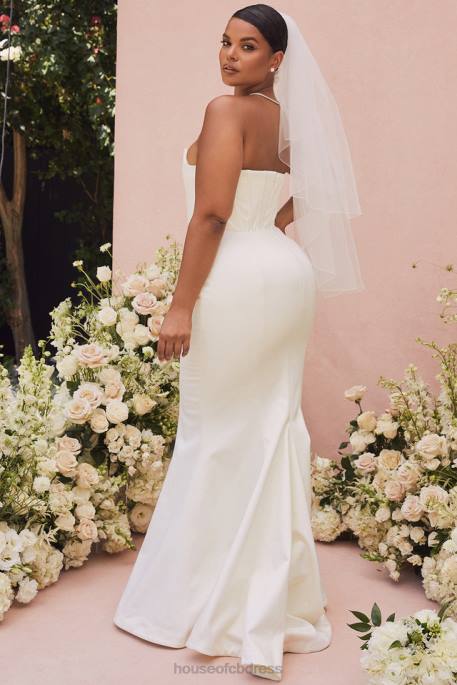 House of CB Ines Ivory Strapless Corset Bridal Gown - Limited Edition Weddings 4H6N1156