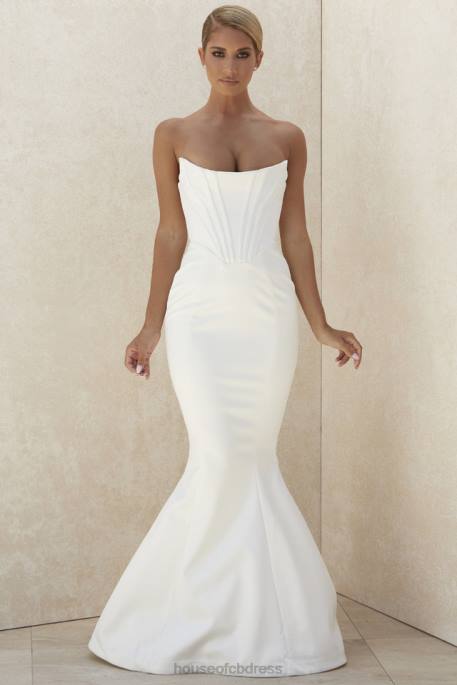 House of CB Ines Ivory Strapless Corset Bridal Gown - Limited Edition Weddings 4H6N1156