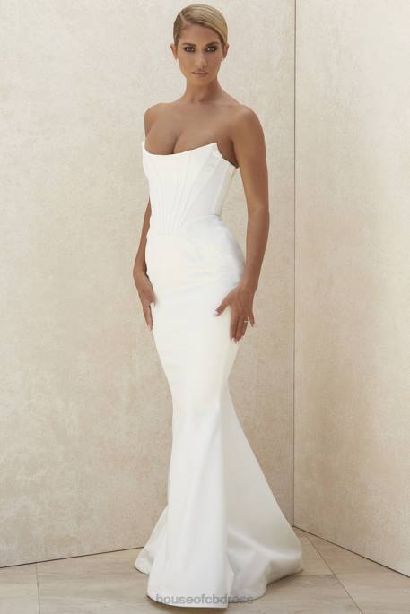 House of CB Ines Ivory Strapless Corset Bridal Gown - Limited Edition Weddings 4H6N1156
