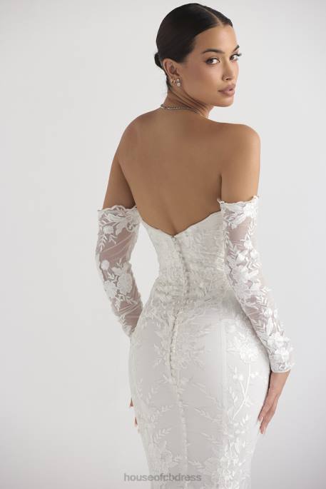 House of CB Isabelle White Lace Long Sleeve Bridal Gown Weddings 4H6N1139