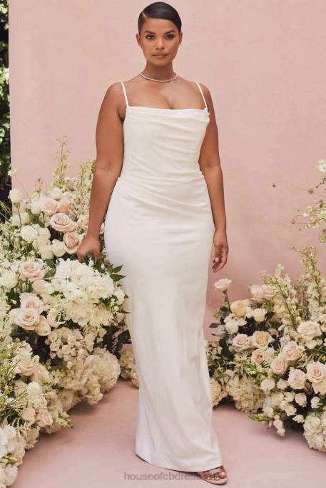 House of CB Margaux Ivory Draped Bridal Gown - Limited Edition Weddings 4H6N1160