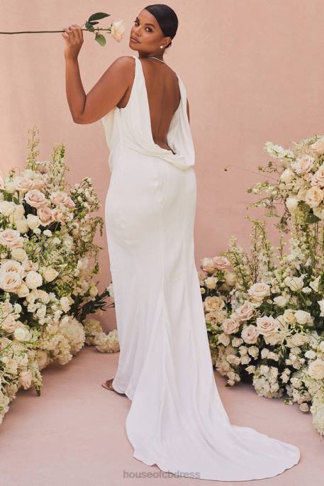 House of CB Odette Ivory Draped Back Bridal Gown - Limited Edition Weddings 4H6N1162